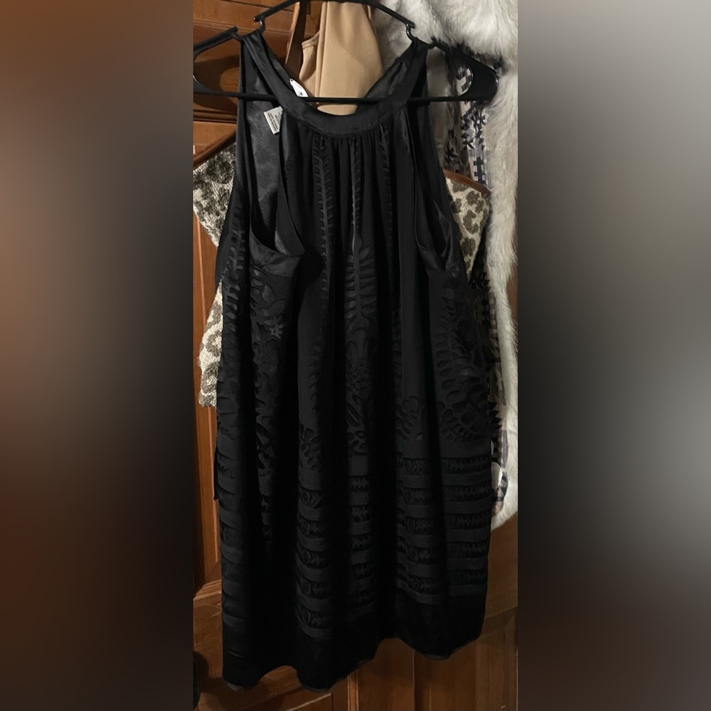 Max Studio Black Self-Tie Back Halter Neck Mini Dress - Picture 2 of 7